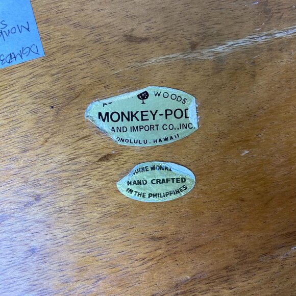 Vintage Monkeypod Wood Set of 5 Bowls Serving Set, Tiki, Boho, MCM, Giftable - Picture 3 of 10